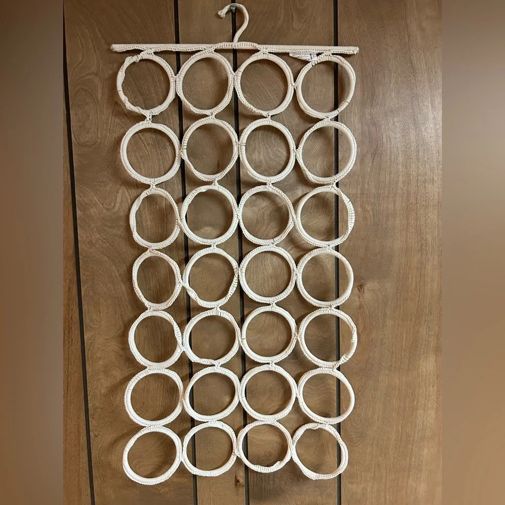 28 Scarf Rack, Shawl Storage Holder Ties Rack Organizer Wardrobe Boho Knit